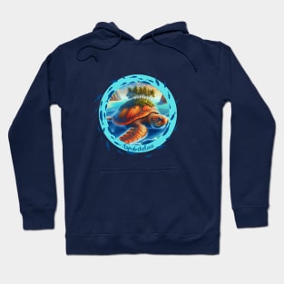 Aspidochelone, the Mythical Sea Turtle Island Hoodie